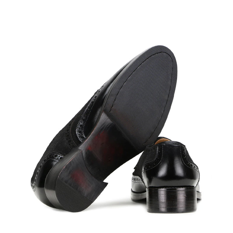 Patent Suede Leather Derby Shoe