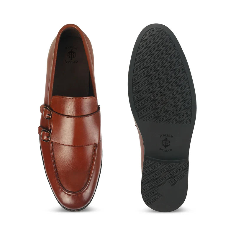 Classic Pure Leather Double Monkstraps Shoe