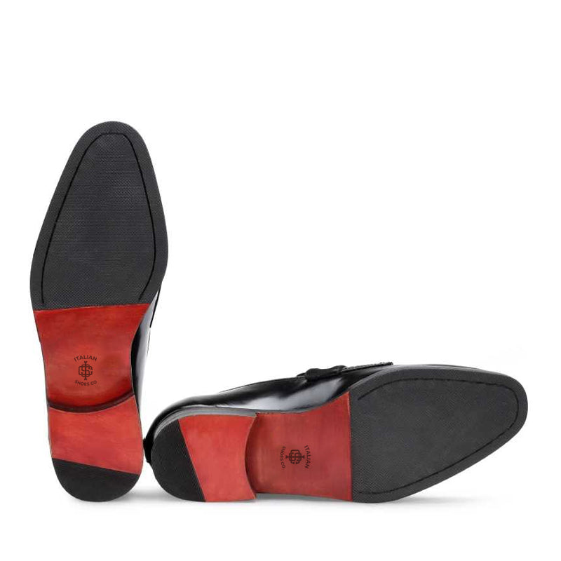 Patent Shiny Leather Double Monk Strap Shoe