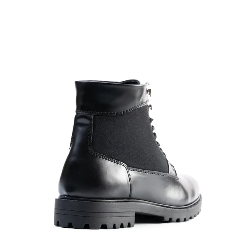 Luxury Mid-Top Solid Leather Ankle Boot