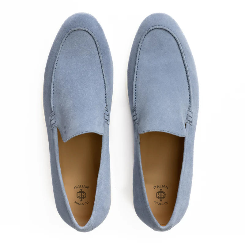 Premium Suede Leather Green Loafer For Men