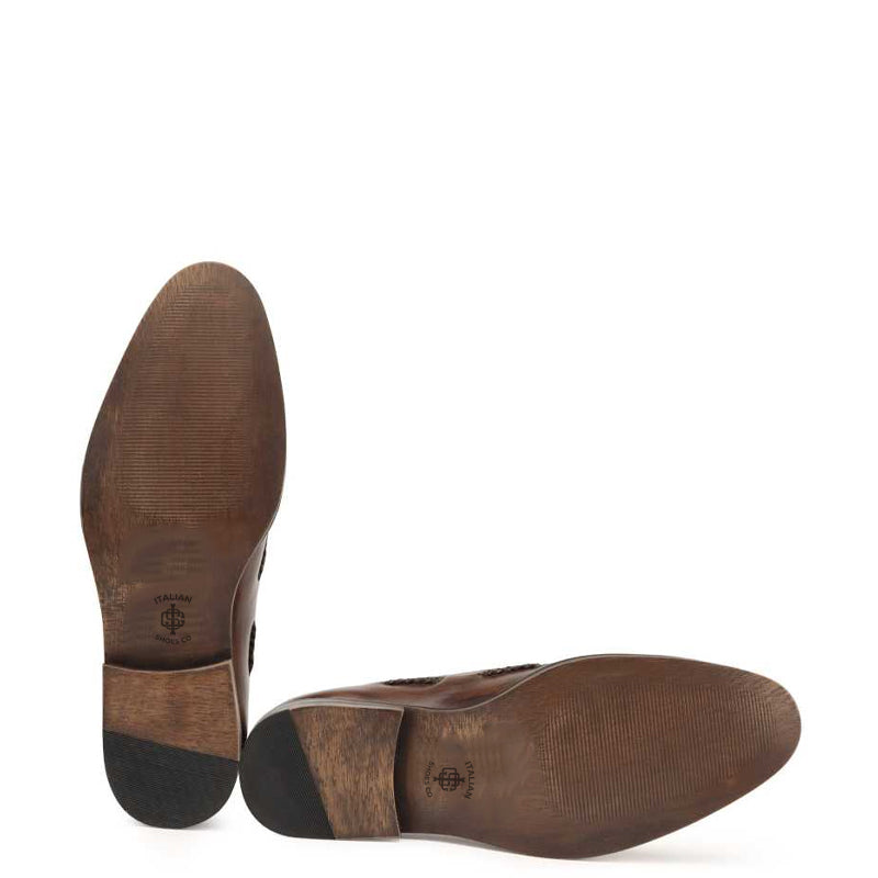 Pure Leather Classic Side Lacing Brown Tassel Loafer