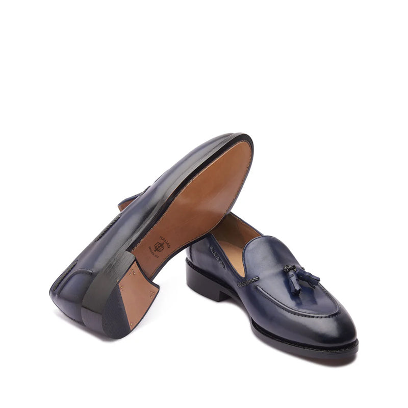 Classic Handmade Solid Leather Tassel Loafer Tan