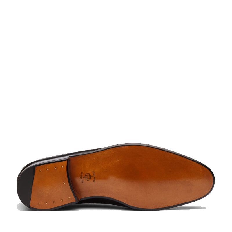 Plain Classic Captoe Leather Oxford Shoe Burgundy