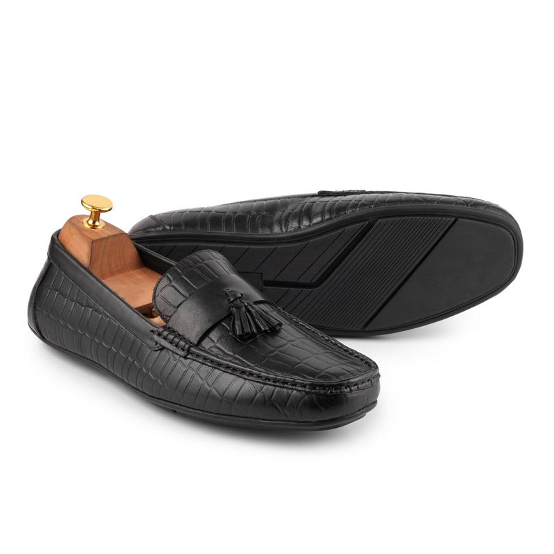 Premium Handmade Solid Leather Tassel Brown Loafer