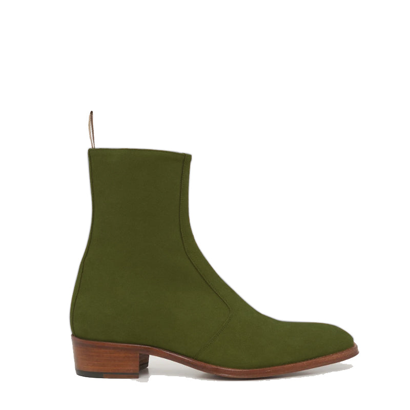 Green Cuban boots