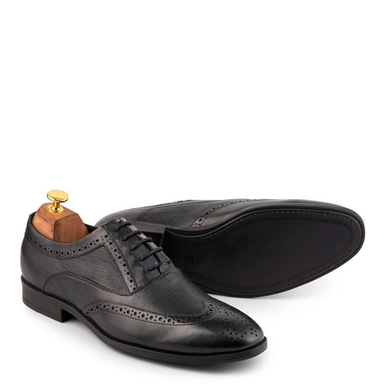 Wingtip Handmade Solid Leather Oxford Shoe