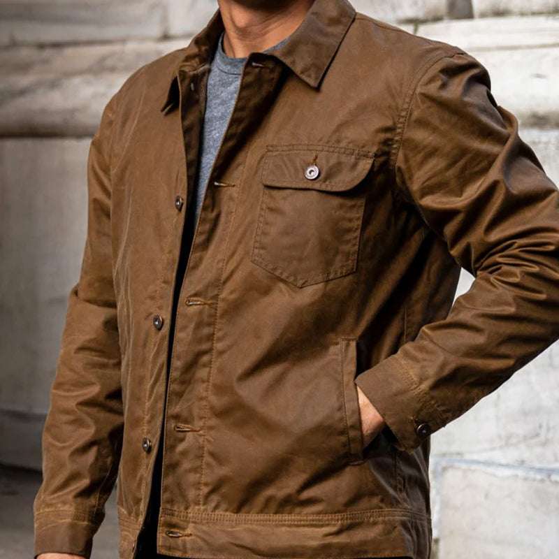 Campo In Tela Cerata Jacket Dark Olive