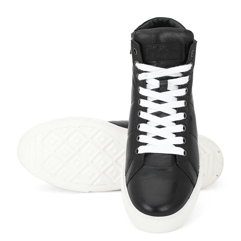 Men Lace Up Leather Handcrafted Sneakers