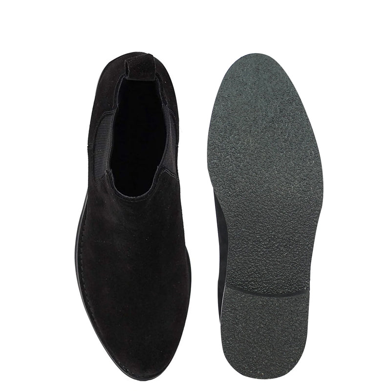 Men Suede Mid Top Leather Chelsea Boot