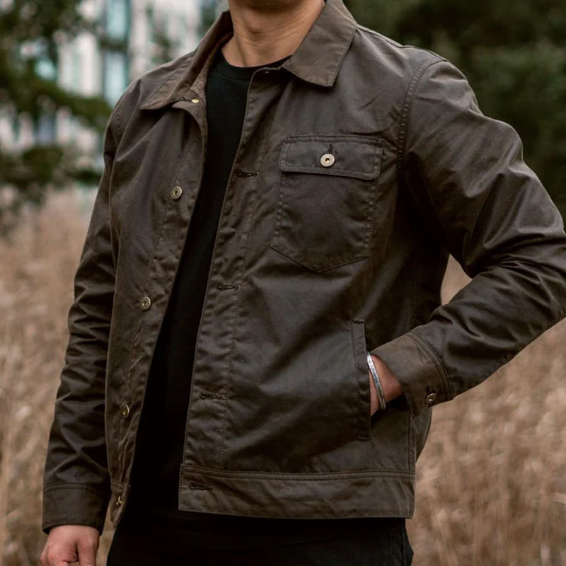 Campo In Tela Cerata Jacket Dark Olive