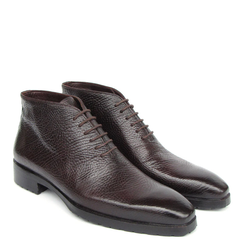 Men Custom Handmade Leather Lace Up Boots