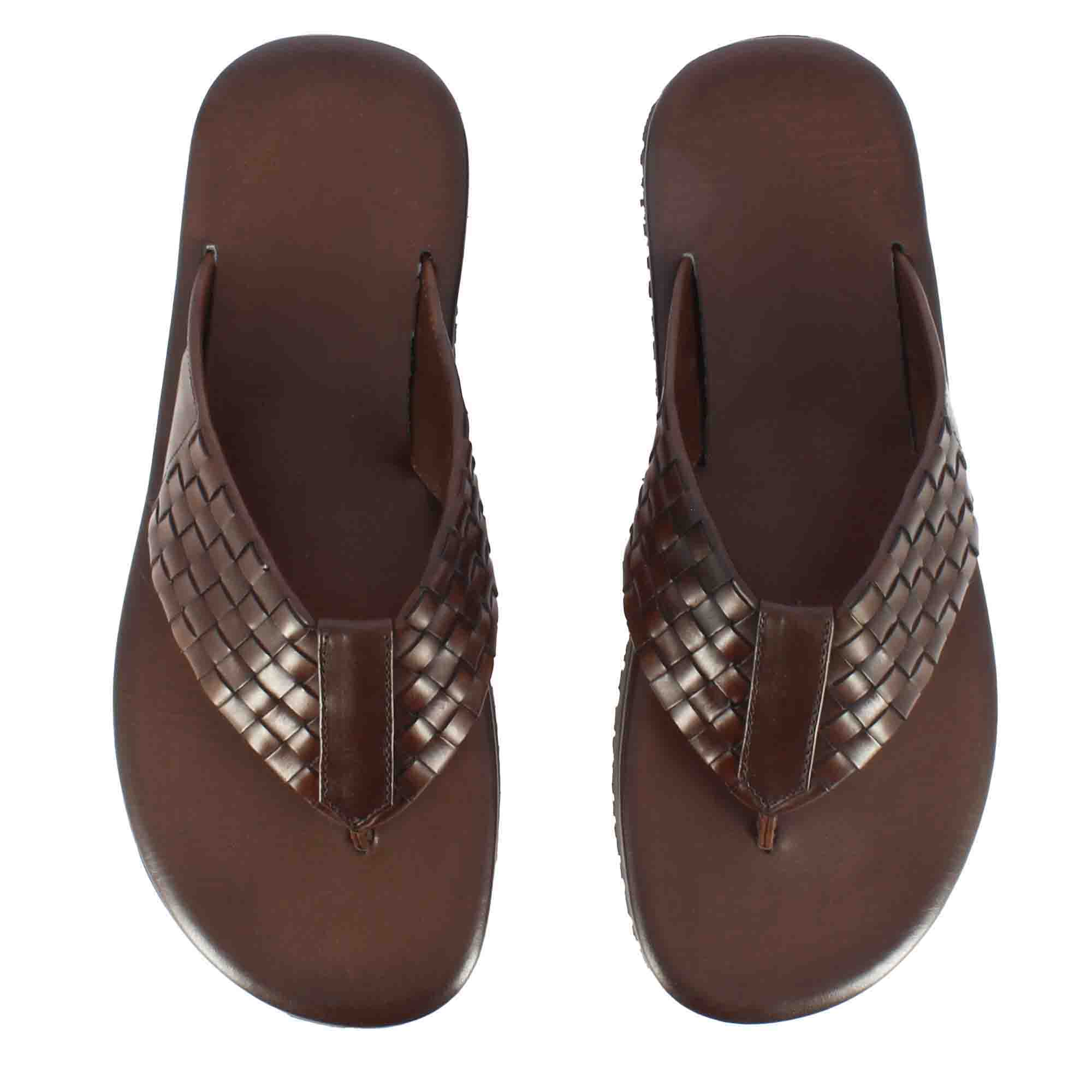 Handmade braided leather Slip on