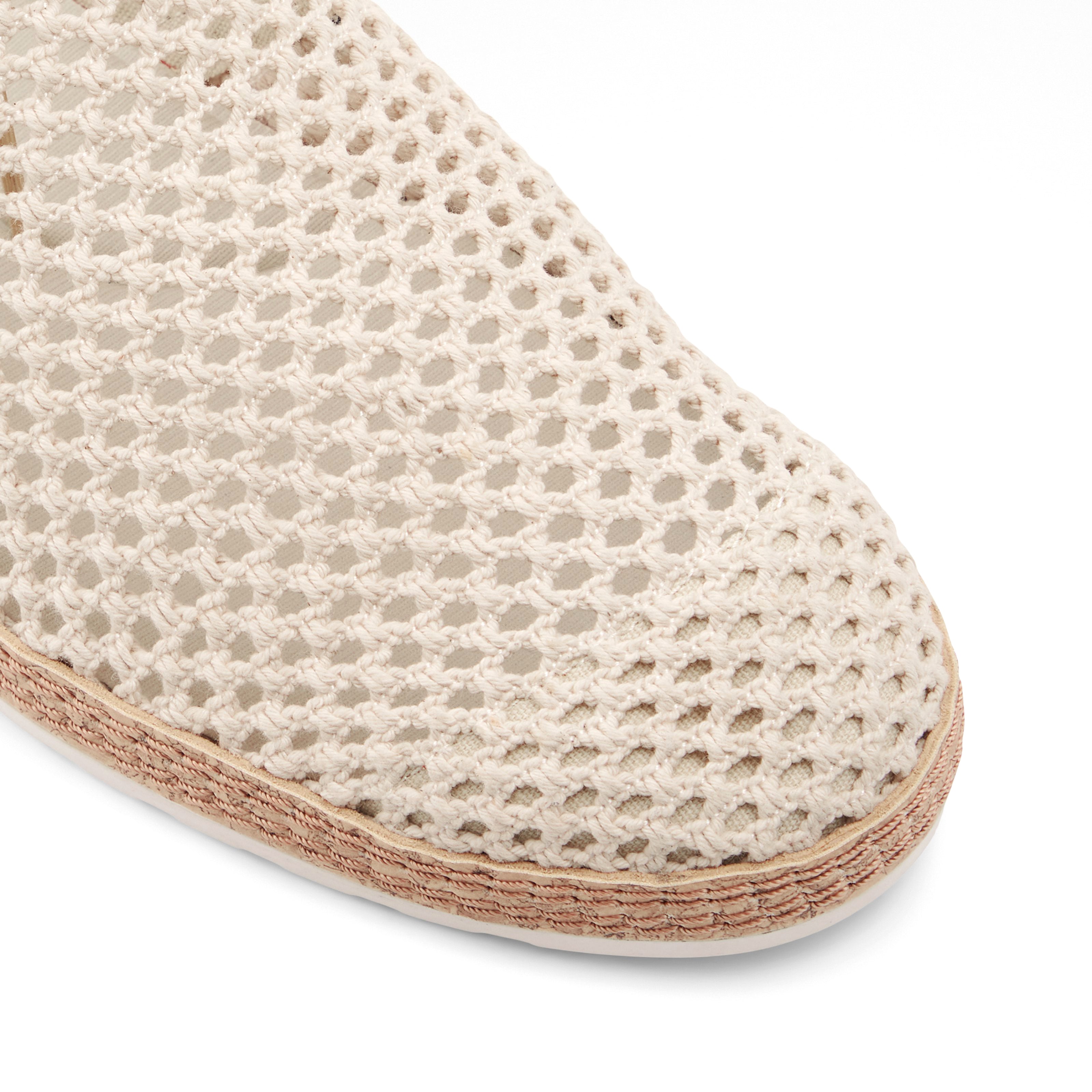 Beige Braided Thread Designer Loafers