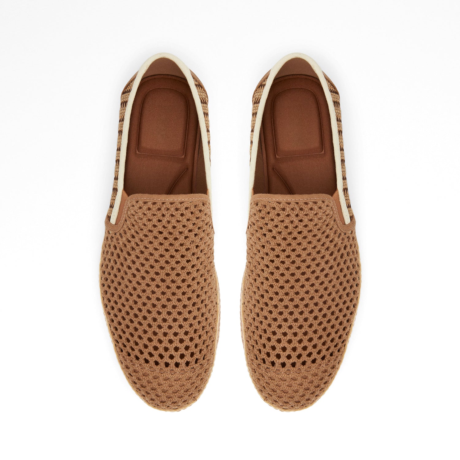 Brown Braided Thread Designer Loafers
