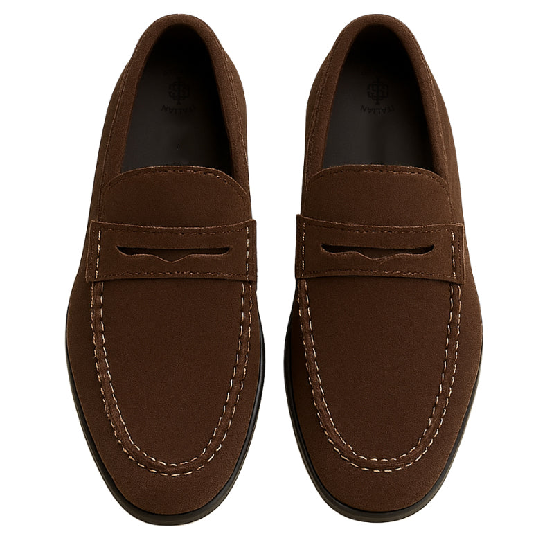 Italian Suede Penny Loafer for Mens