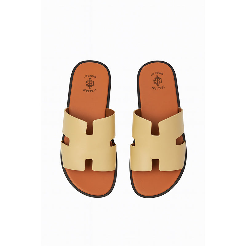 H style Luxe Leather Tan Slipper
