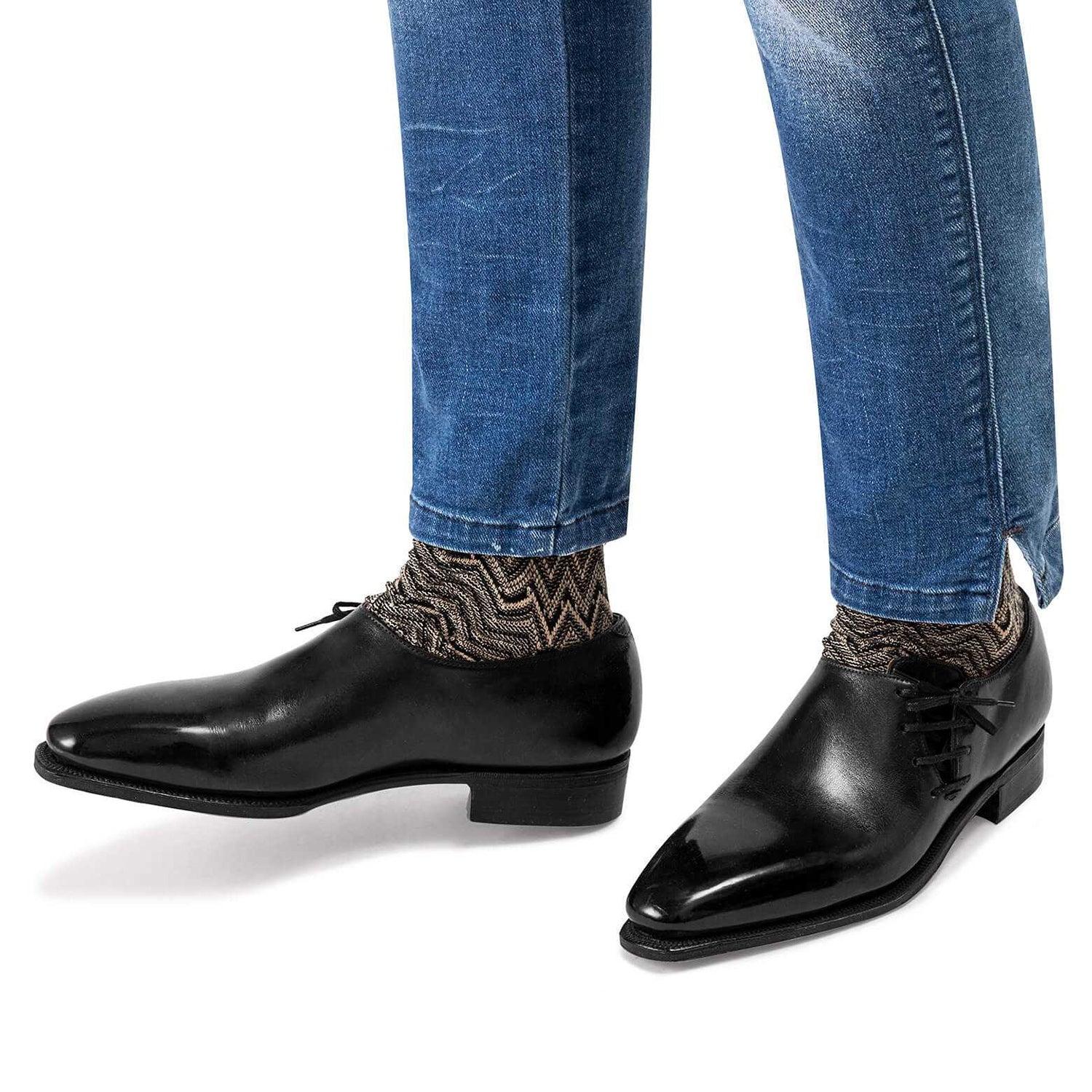 LATERAL LACE CALF LEATHER
