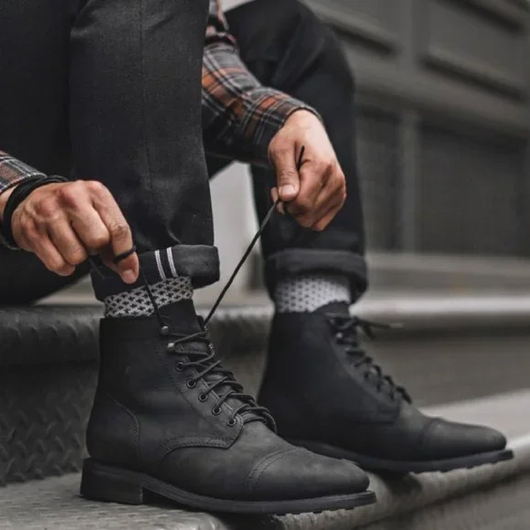 Captain Cap Toe Ankle Boots
