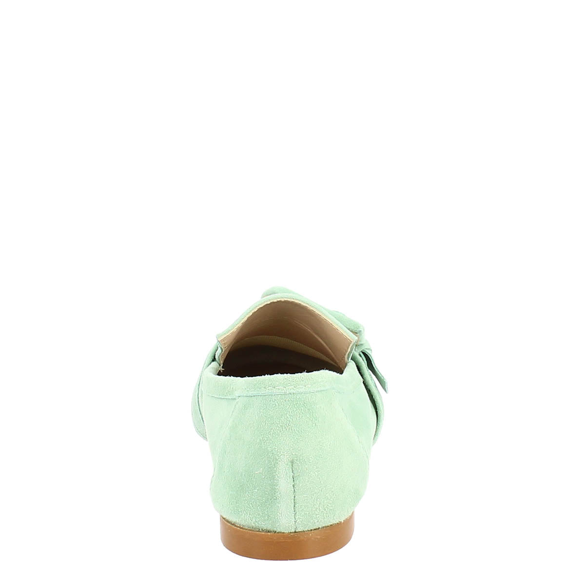 Women's Moccasin in Mint Suede