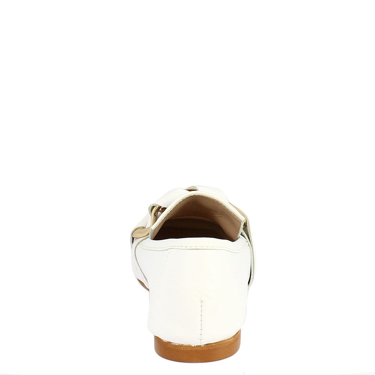 Women's Moccasin in White Calf Leather