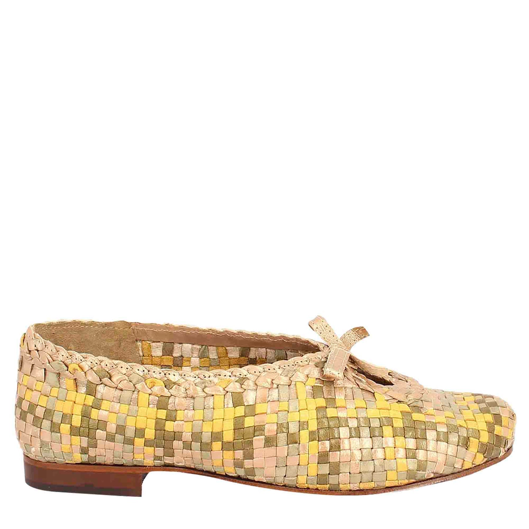 Women's loafers Multicolor Woven Leather