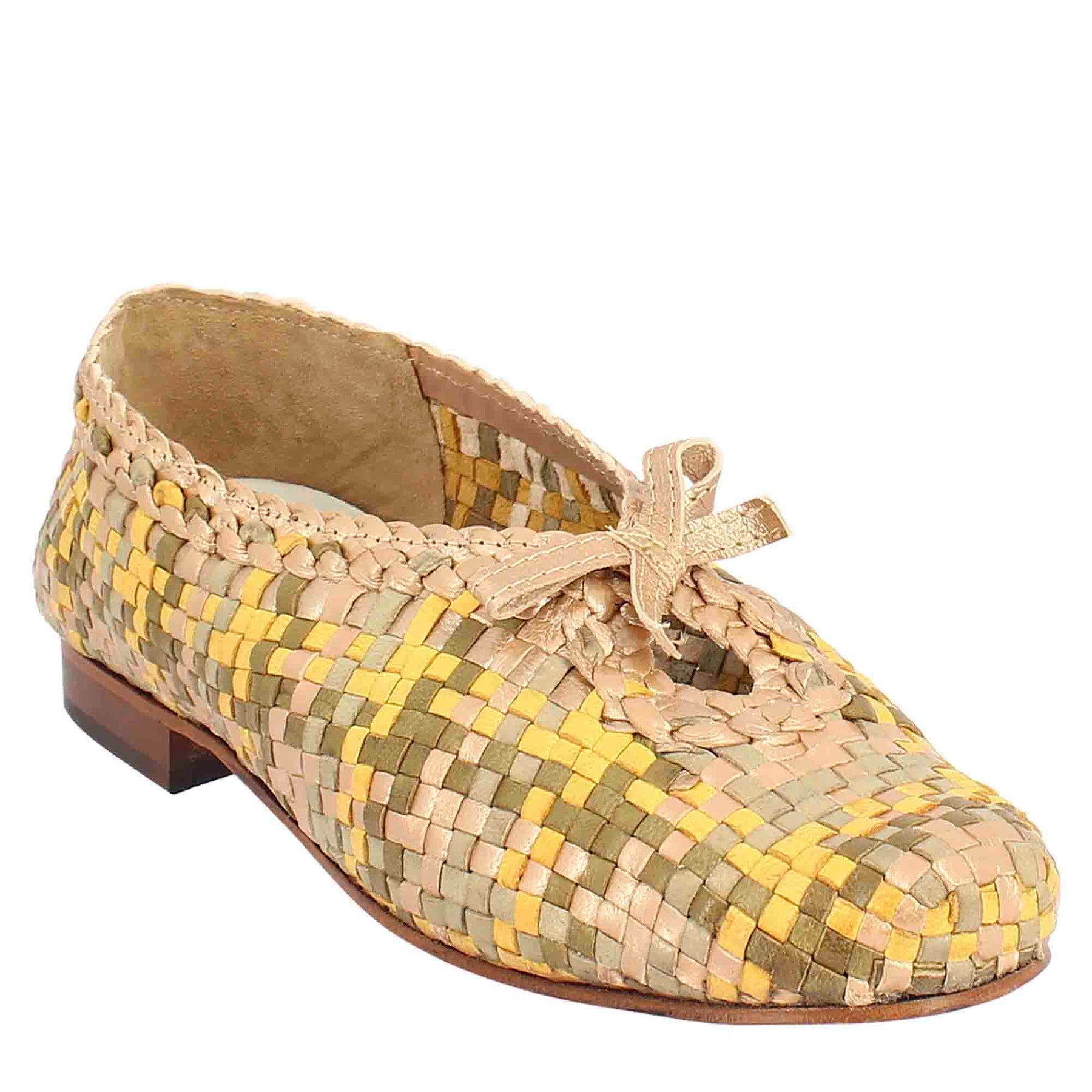 Women's loafers Multicolor Woven Leather