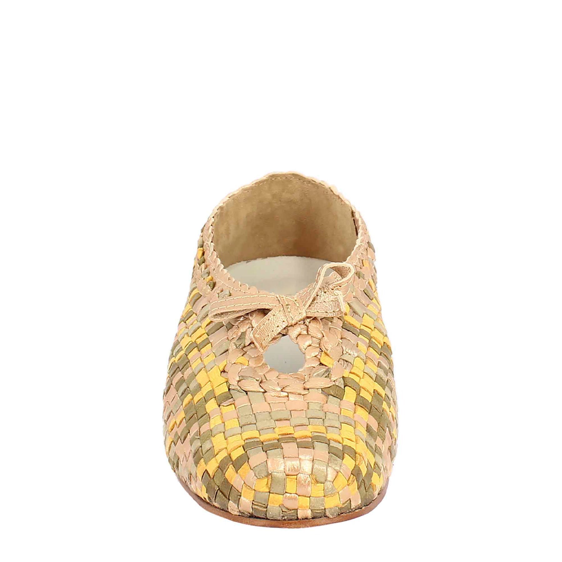 Women's loafers Multicolor Woven Leather