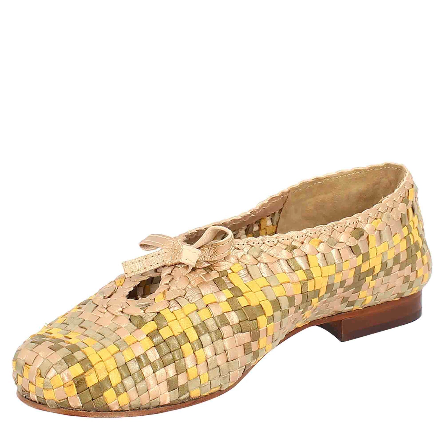 Women's loafers Multicolor Woven Leather