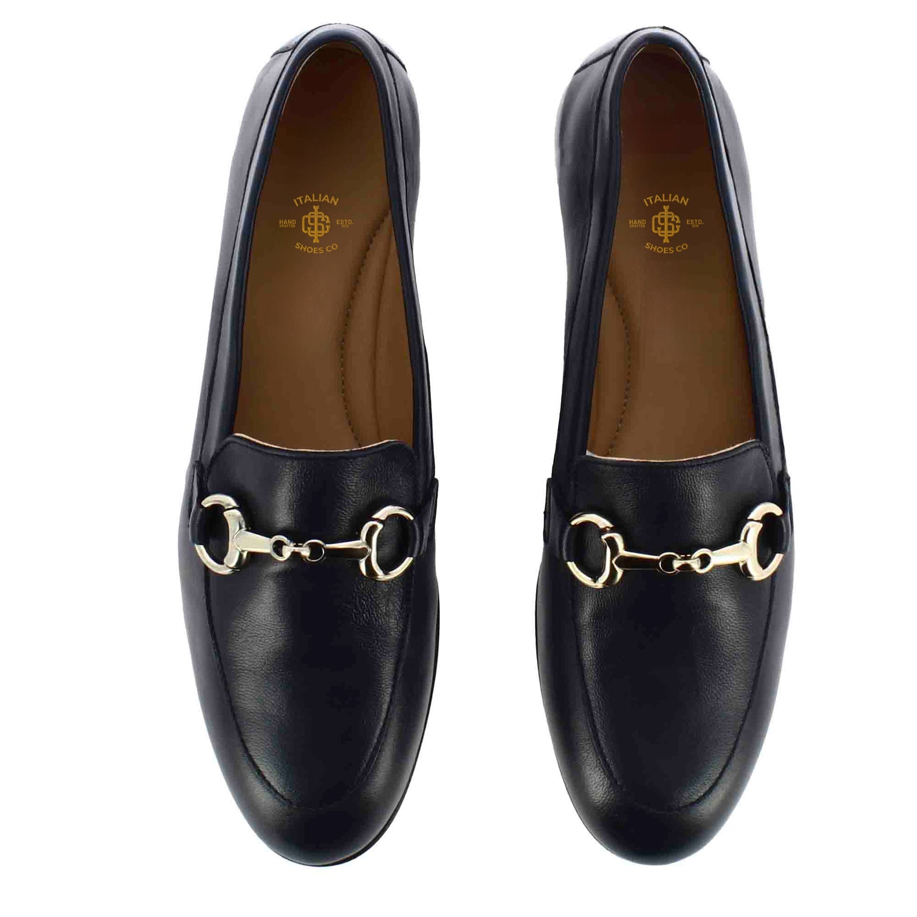 Dark Blue Leather Women's Moccasin