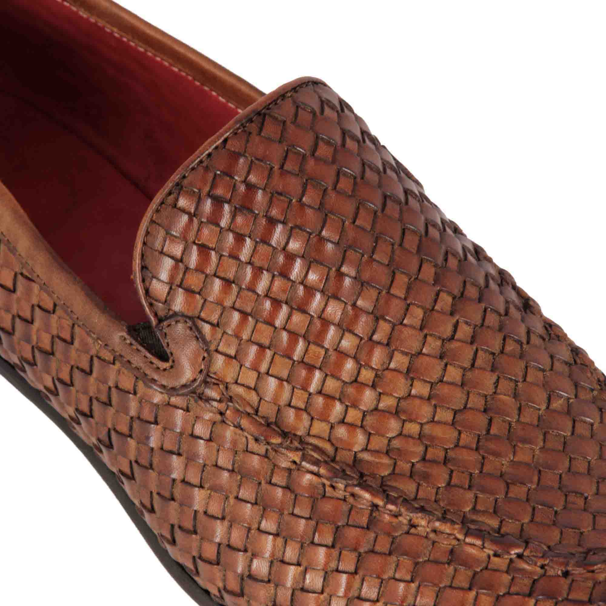 Woven Leather Loafers