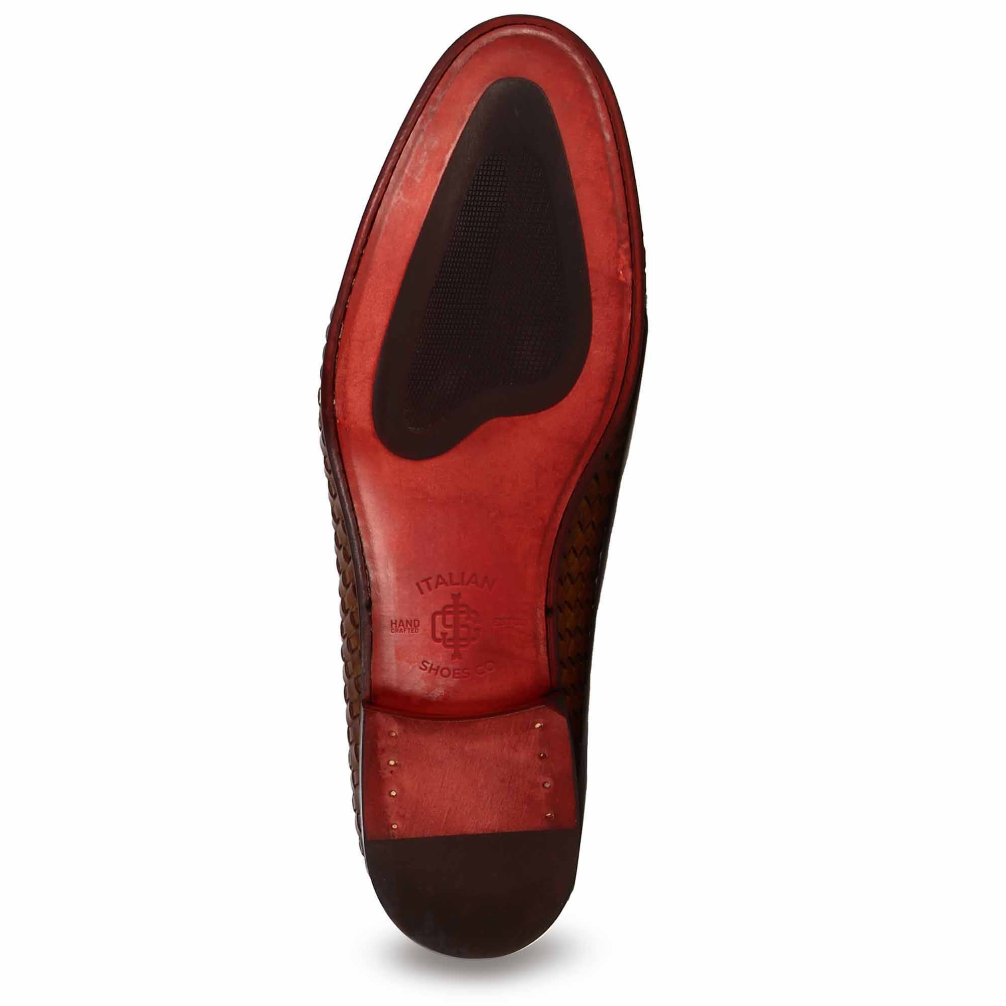 Woven Leather Loafers