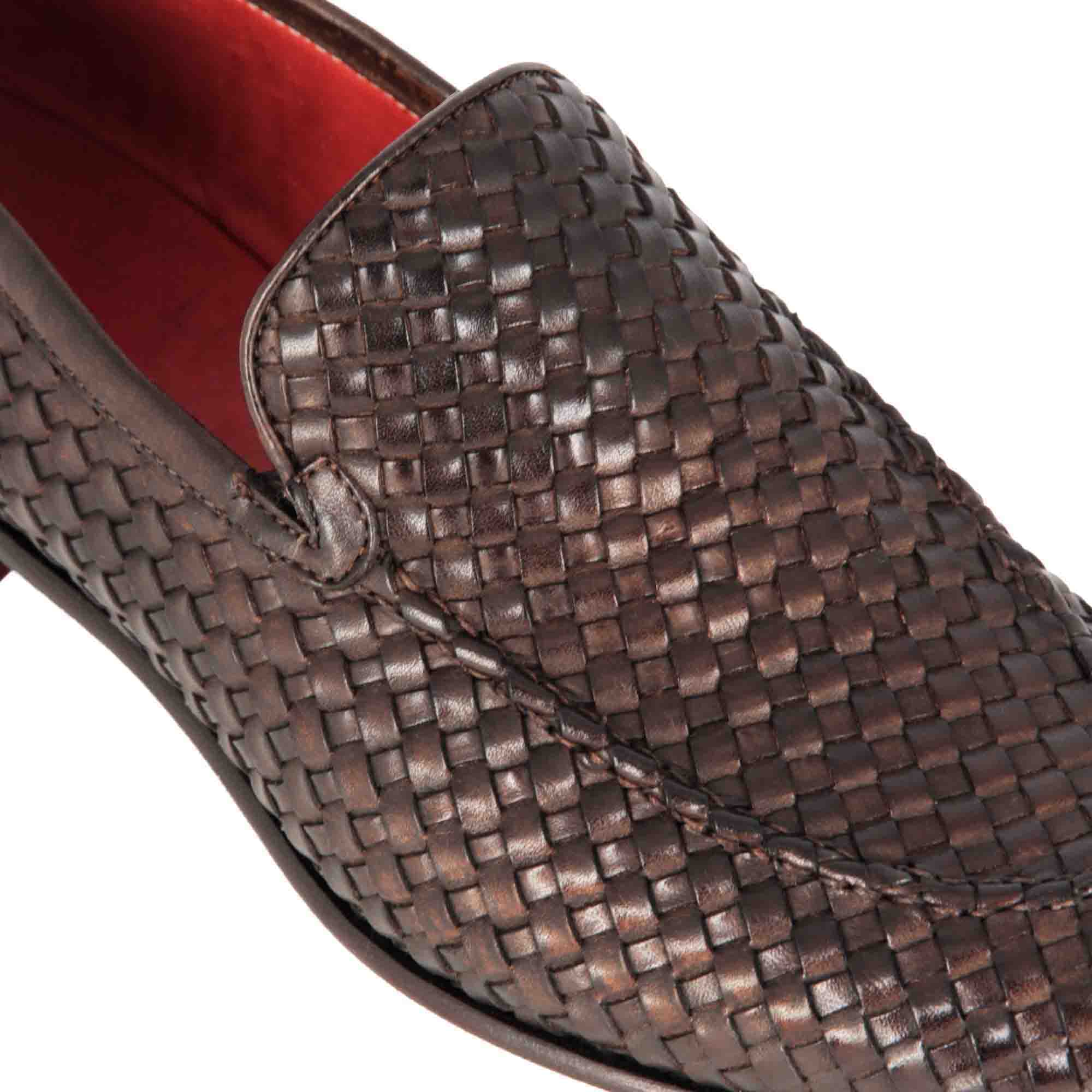 Woven Leather Moccasin