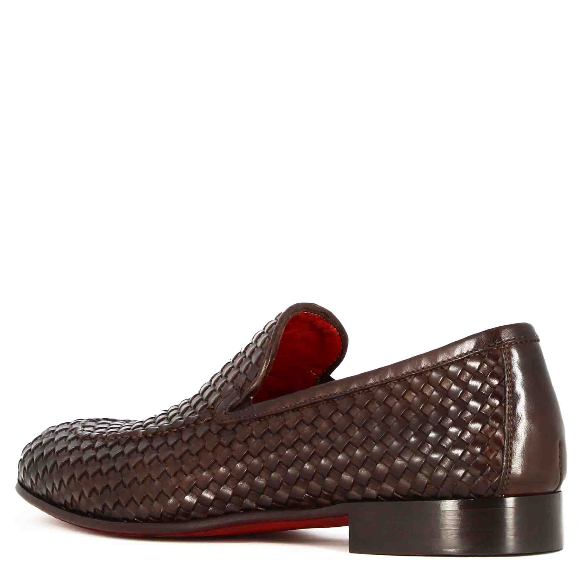 Woven Leather Moccasin