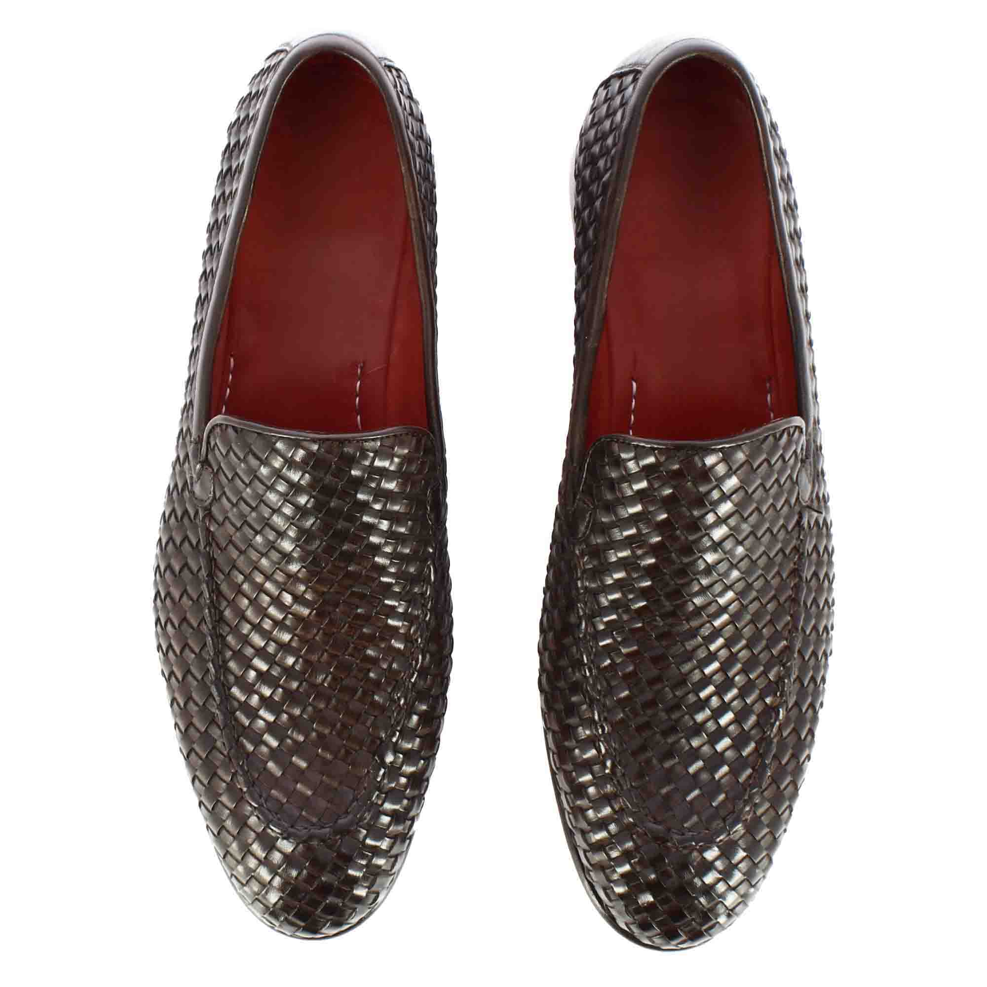 Woven Leather Moccasin