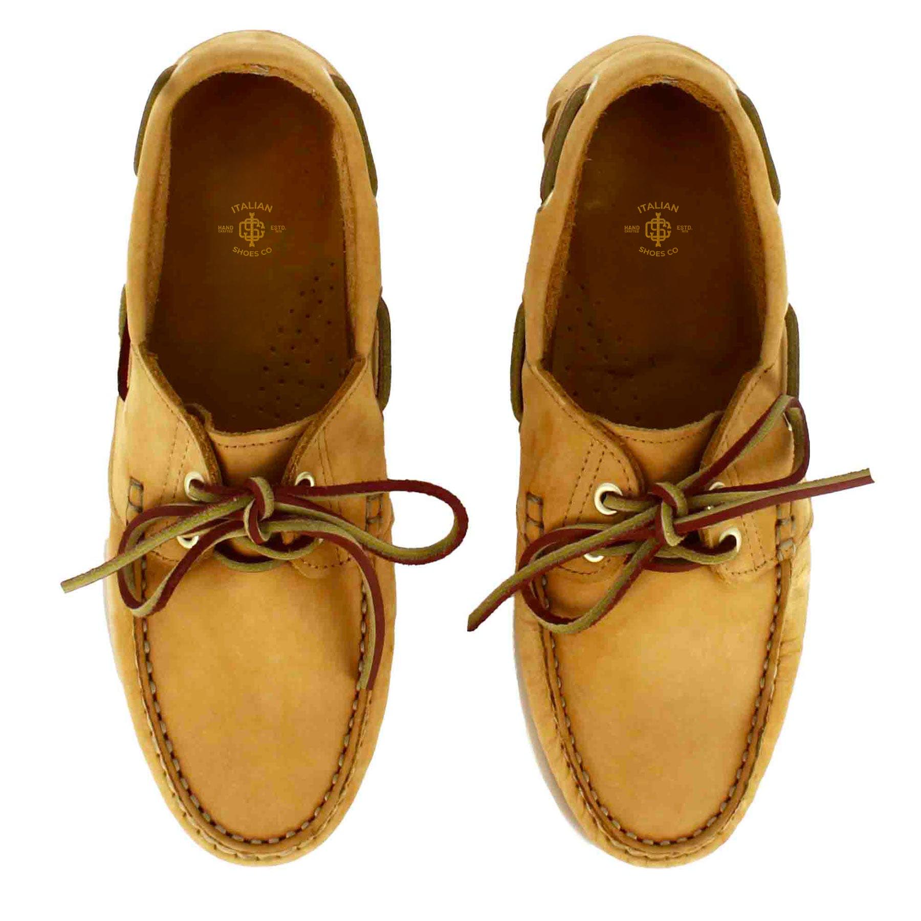 Women's Boat Moccasin in Yellow Suede