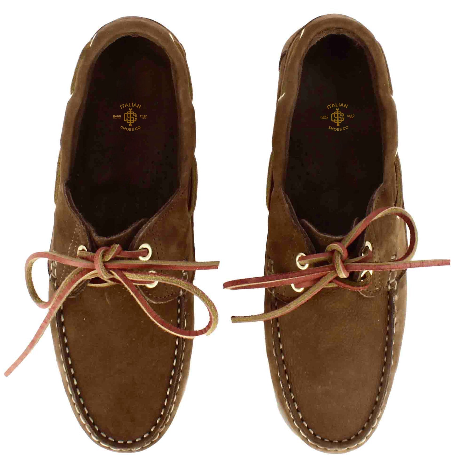 Women's Boat Moccasin in Brown Suede