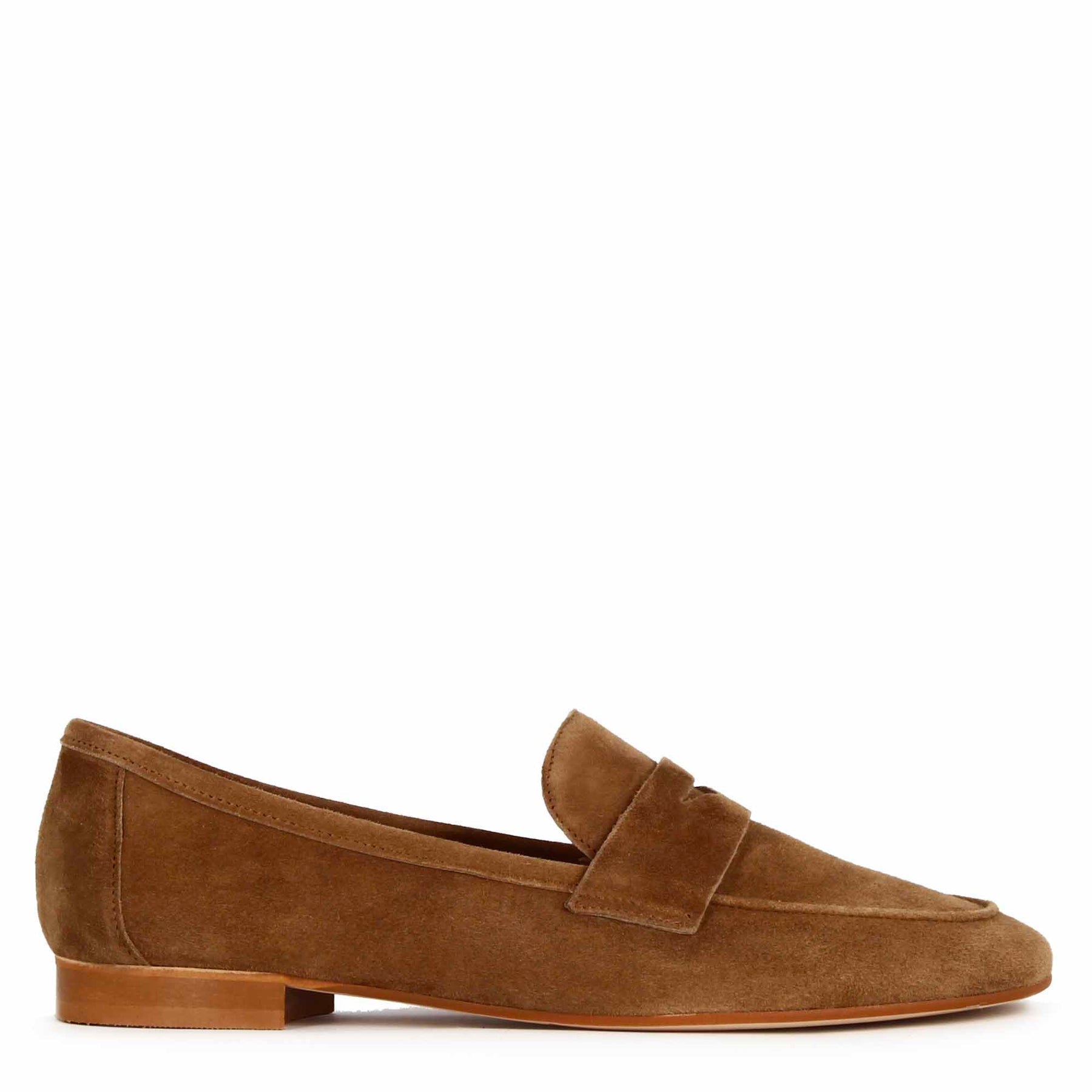 Classic Women's Moccasin in Light Brown Suede