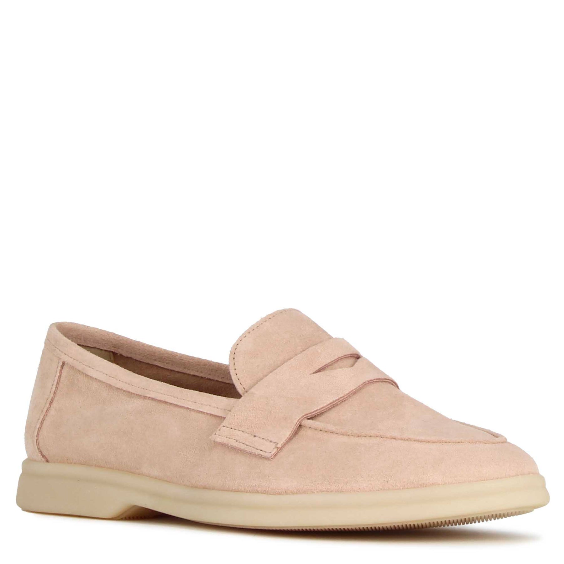 Classic Women's Moccasin in Pink Suede