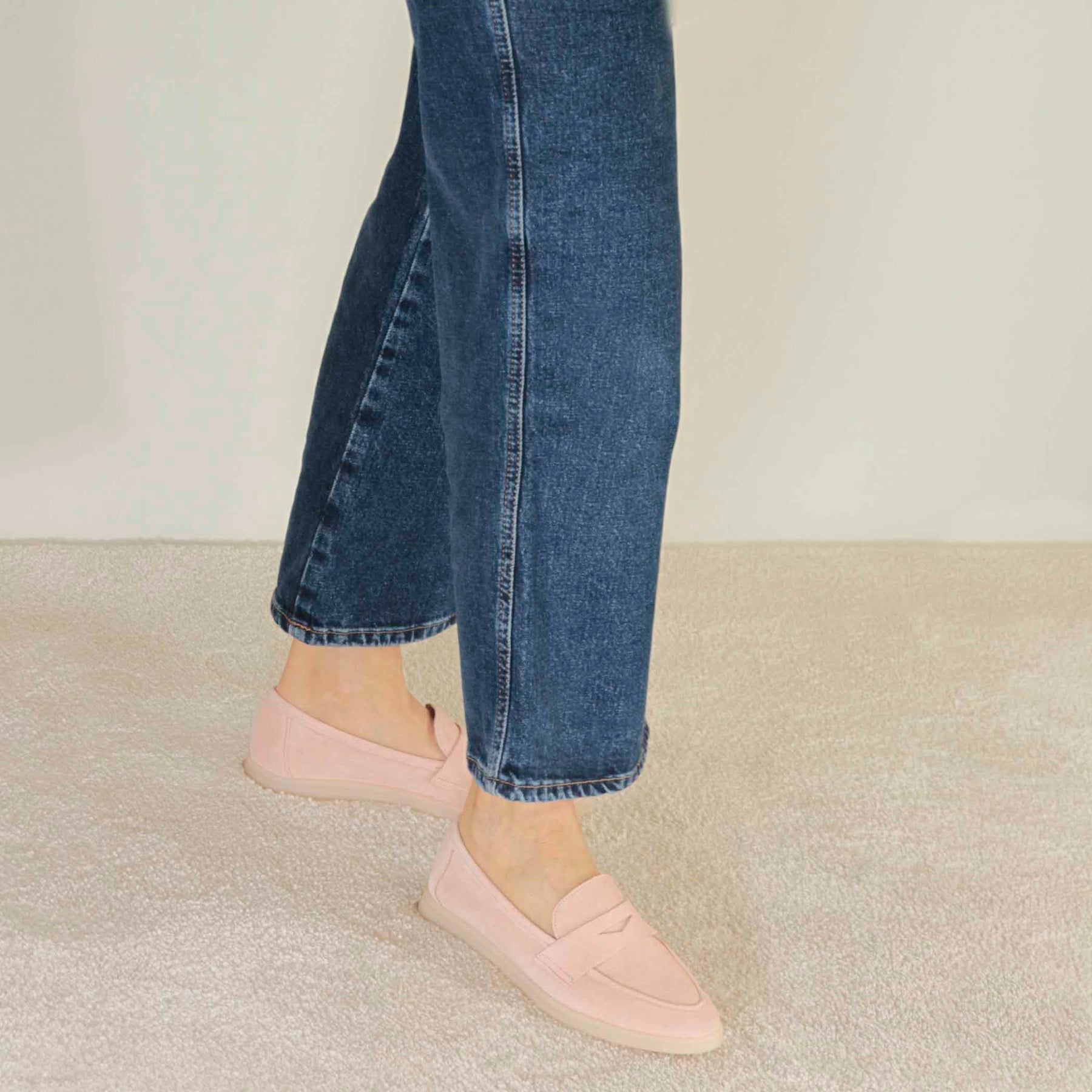 Classic Women's Moccasin in Pink Suede