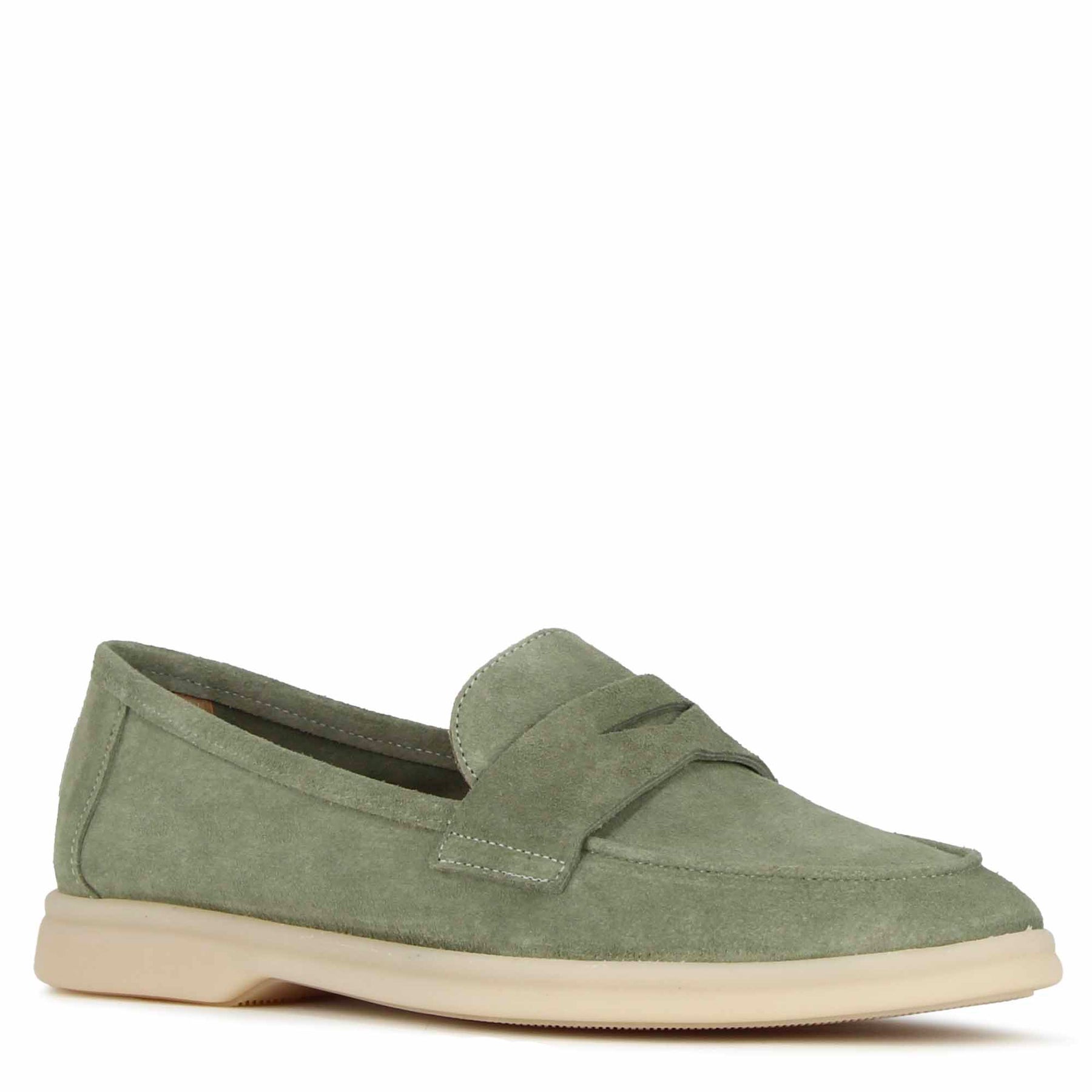 Classic Women's Moccasin in Green Suede