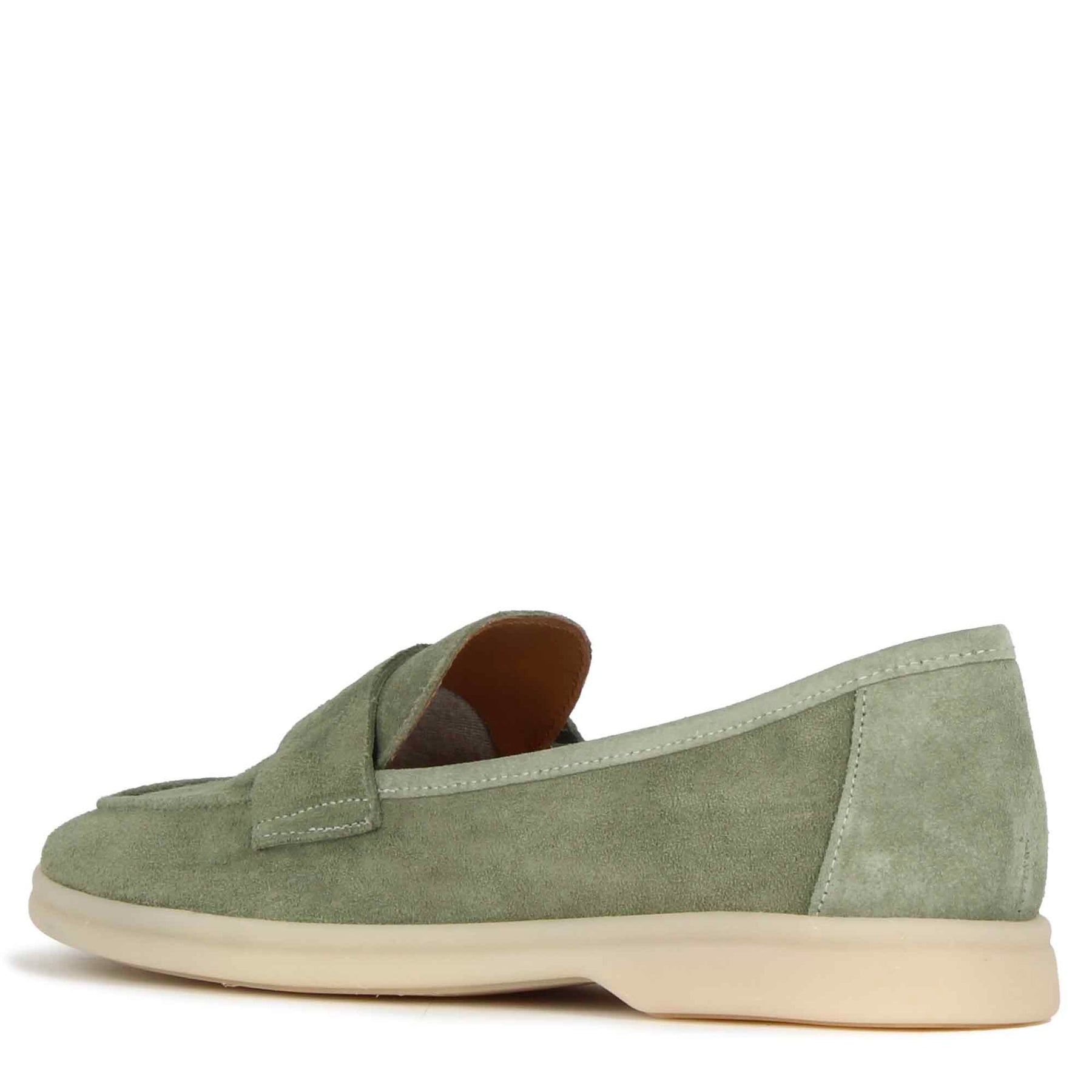 Classic Women's Moccasin in Green Suede