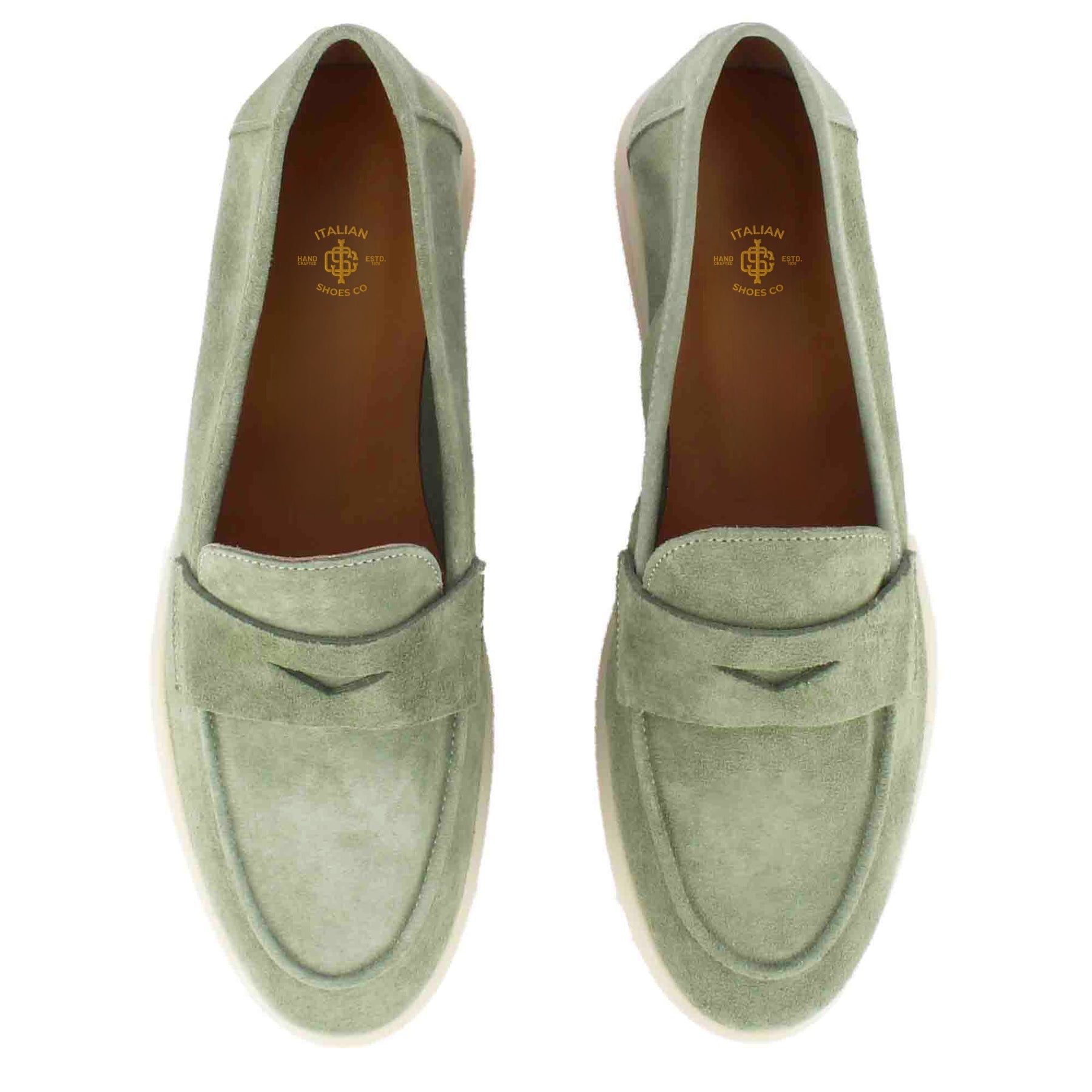 Classic Women's Moccasin in Green Suede