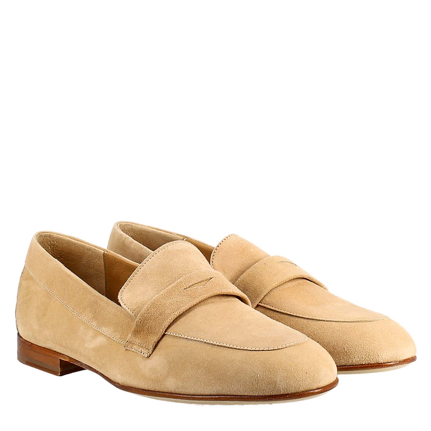 Beige Suede Women's Moccasin