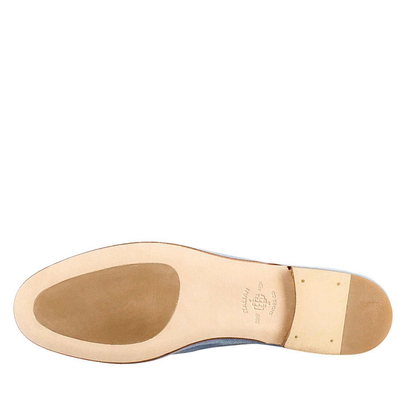 Light Blue Suede Women's Bag Moccasin
