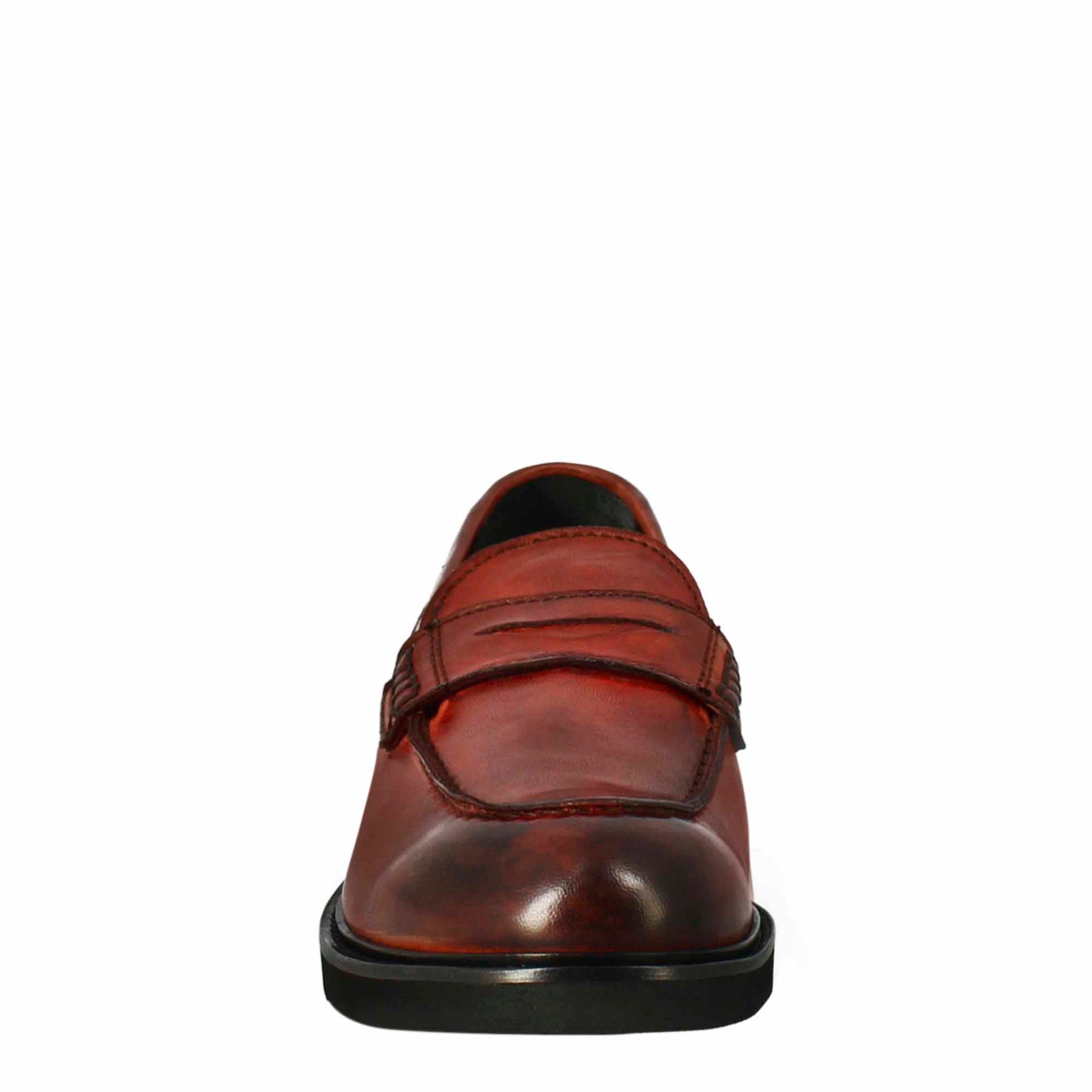 Red Washed Leather Women's Moccasin