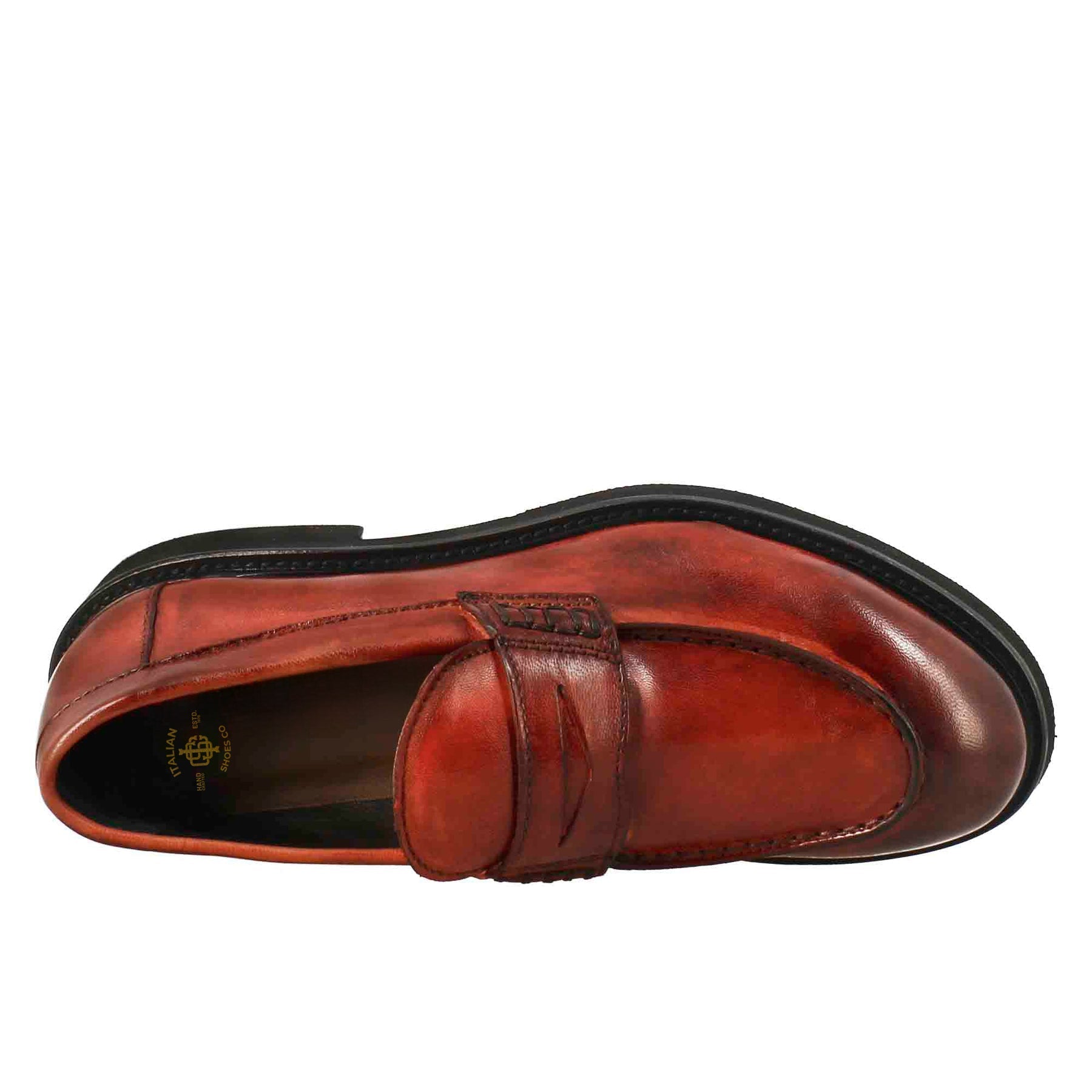 Red Washed Leather Women's Moccasin