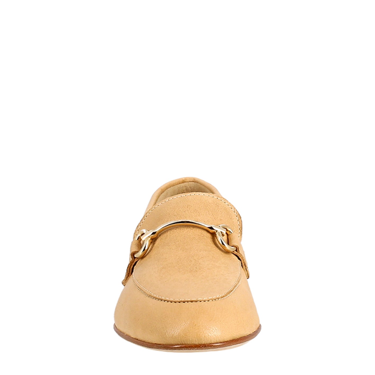 Women's Moccasin in Beige Leather