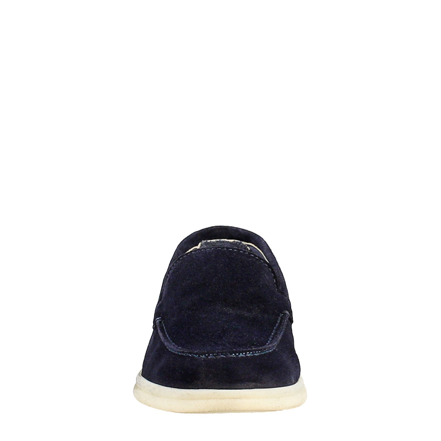 Women's flexible moccasin in dark blue suede leather