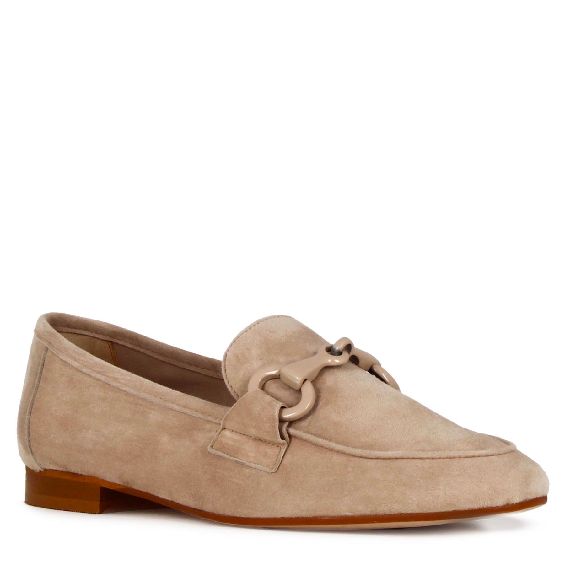 Women's Beige Suede Moccasin